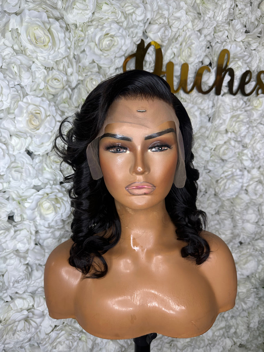 SALE! 16” straight medium brown lace ready to wear wig